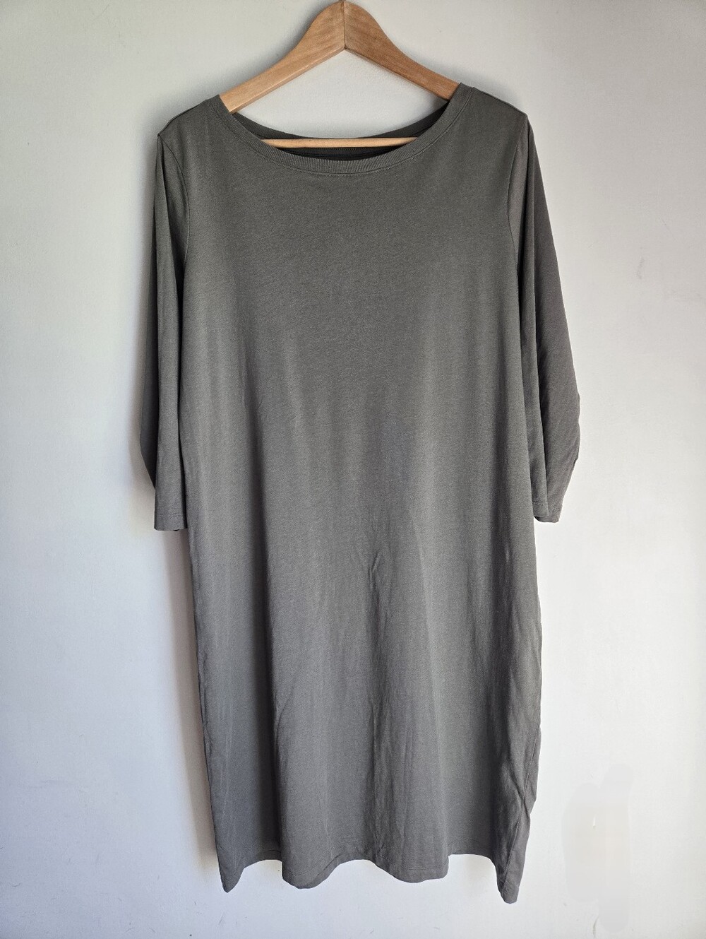 PACT Organic Cotton Sage Green Midi Dress